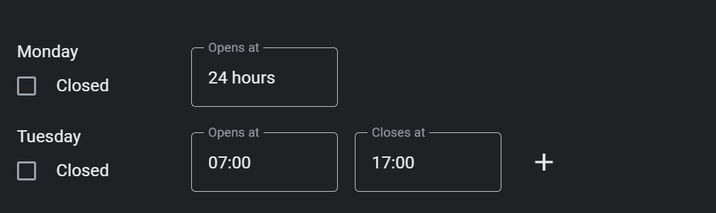 24 hours operating hours